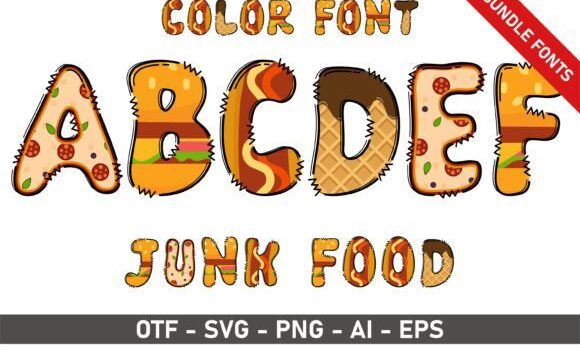 Junk Food Bundle Font: Fonts Free Download Junk Food Bundle Font - Featured Image