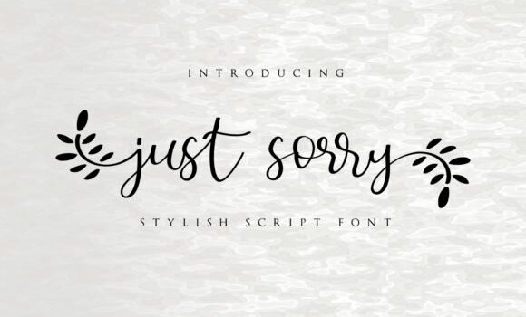 Just Sorry Font - Featured Image