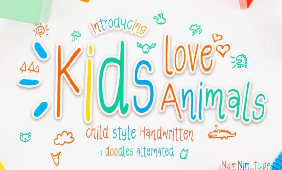 Kids Love Animals Font: Fonts Free Download Kids Love Animals Font - Featured Image
