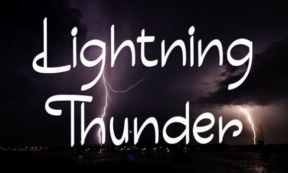 Lightning Thunder Font - Featured Image