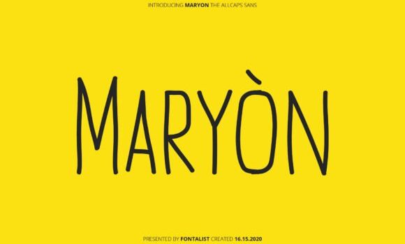 Maryon Font: Fonts Free Download Maryon Font - Featured Image