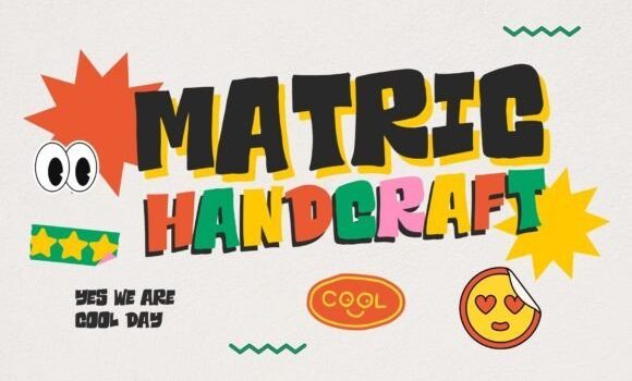 Matric Handcraft Font: Fonts Free Download Matric Handcraft Font - Featured Image