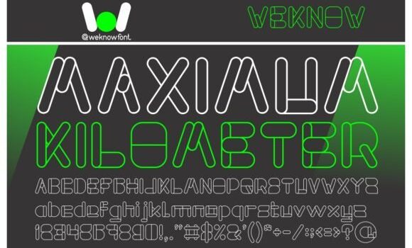 Maximum Kilometer Font - Featured Image