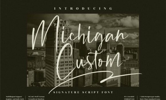 Michigan Custom Font: Fonts Free Download Michigan Custom Font - Featured Image