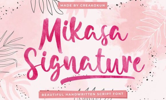 Mikasa Signature Font: Fonts Free Download Mikasa Signature Font - Featured Image