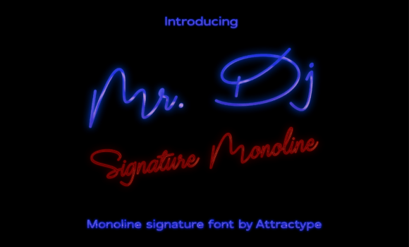 Mr Dj Monoline Font - Featured Image