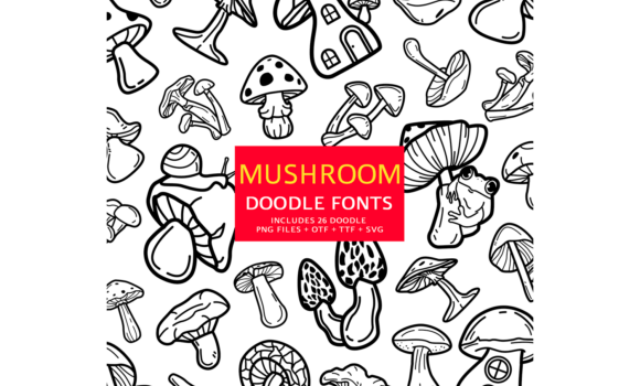 Mushroom Doodle Font - Featured Image