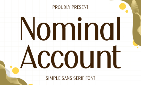 Nominal Account Font: Fonts Free Download Nominal Account Font - Featured Image