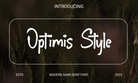 Optimis Style Font - Featured Image