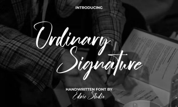 Ordinary Signature Font - Featured Image