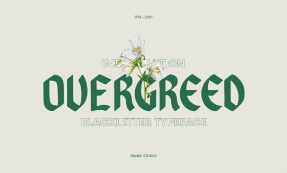 Overgreed Font - Featured Image