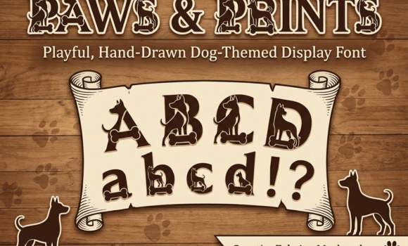 Paws & Prints Font: Fonts Free Download Paws & Prints Font - Featured Image