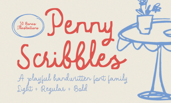 Penny Scribbles Font - Featured Image