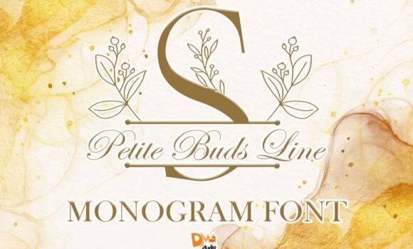 Petite Buds Line Monogram Font: Fonts Free Download Petite Buds Line Monogram Font - Featured Image