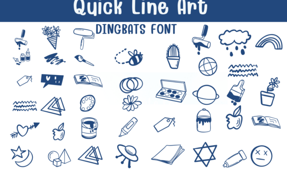 Quick Line Art Font: Fonts Free Download Quick Line Art Font - Featured Image