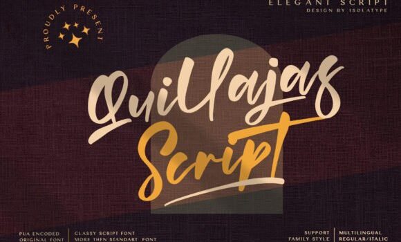 Quillajas Script Font: Fonts Free Download Quillajas Script Font - Featured Image