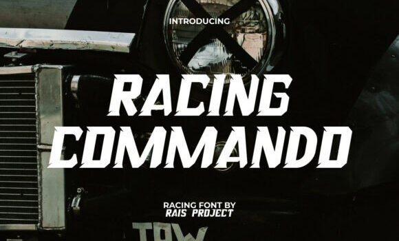 Racing Commando Font - Featured Image