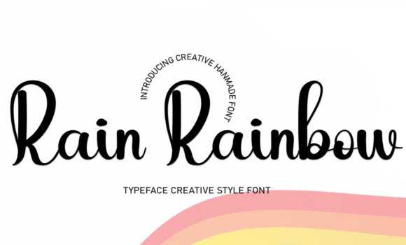 Rain Rainbow Font - Featured Image
