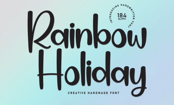 Rainbow Holiday Font - Featured Image