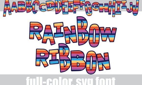 Rainbow Ribbons Font - Featured Image