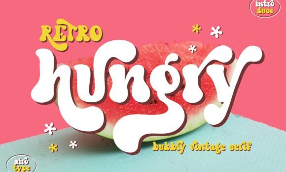 Retro Hungry Font - Featured Image