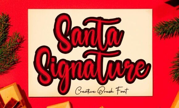 Santa Signature Font - Featured Image