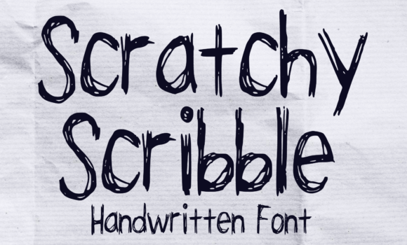 Scratchy Scribble Font - Featured Image
