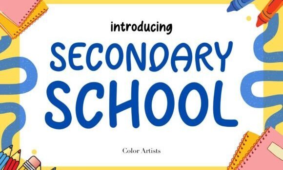 Secondary School Font: Fonts Free Download Secondary School Font - Featured Image