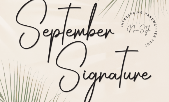 September Signature Font: Fonts Free Download September Signature Font - Featured Image