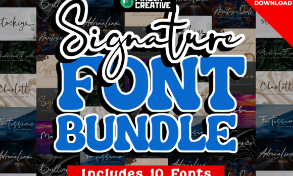 Signature Script Bundle Font - Featured Image